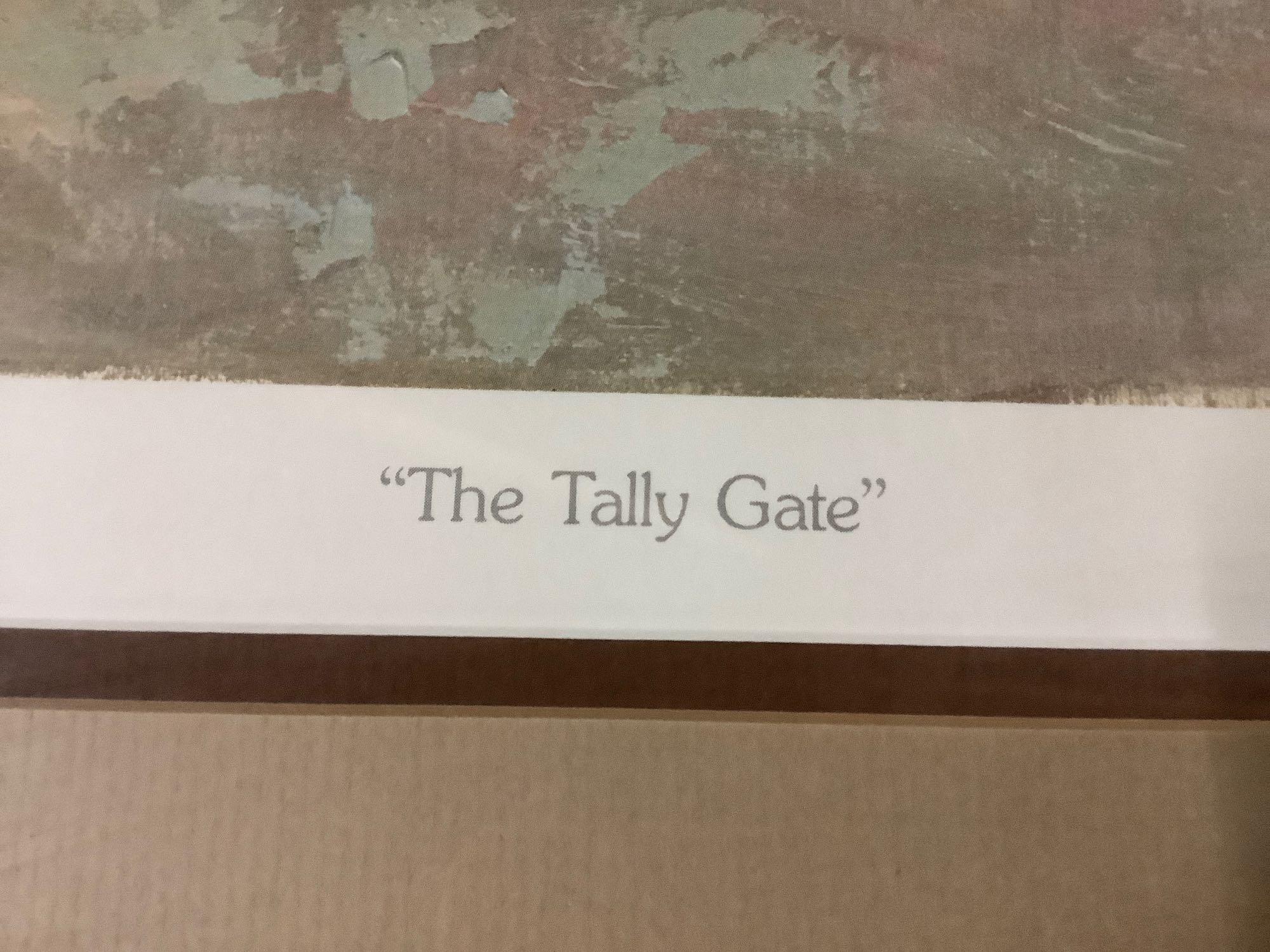 Vintage framed artist proof print, signed & inscribed by artist - The Tally Gate by Bud Helbig