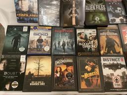 40+ DVD videos including; sci-fi, action, comedy, classic movies. The Departed, Inception etc