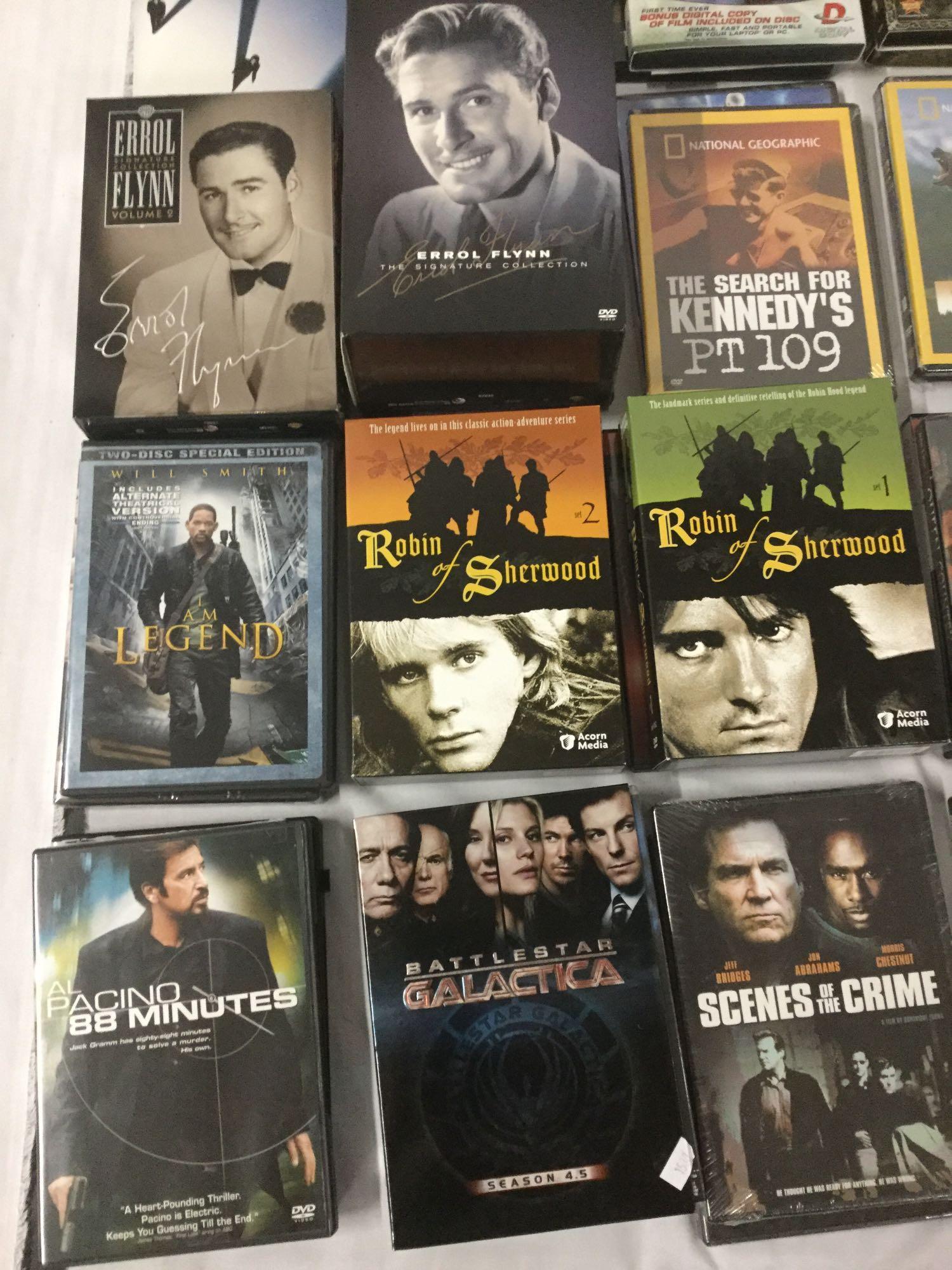 60 DVD films incl. crime drama, action, documentary, post-apocalyptic, horror + more