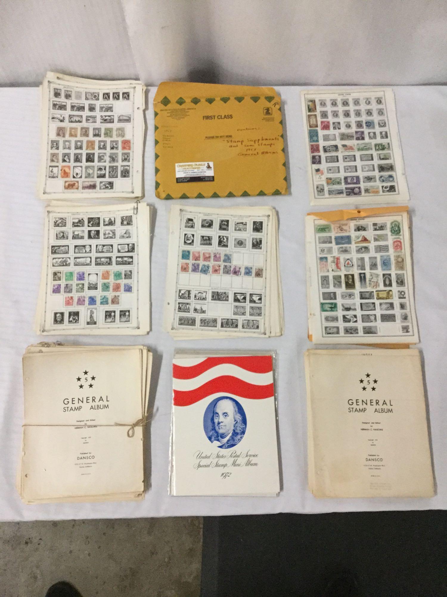 Large lot of antique and vintage stamps incl. 20th century German stamps, 30's-40's Hungarian,