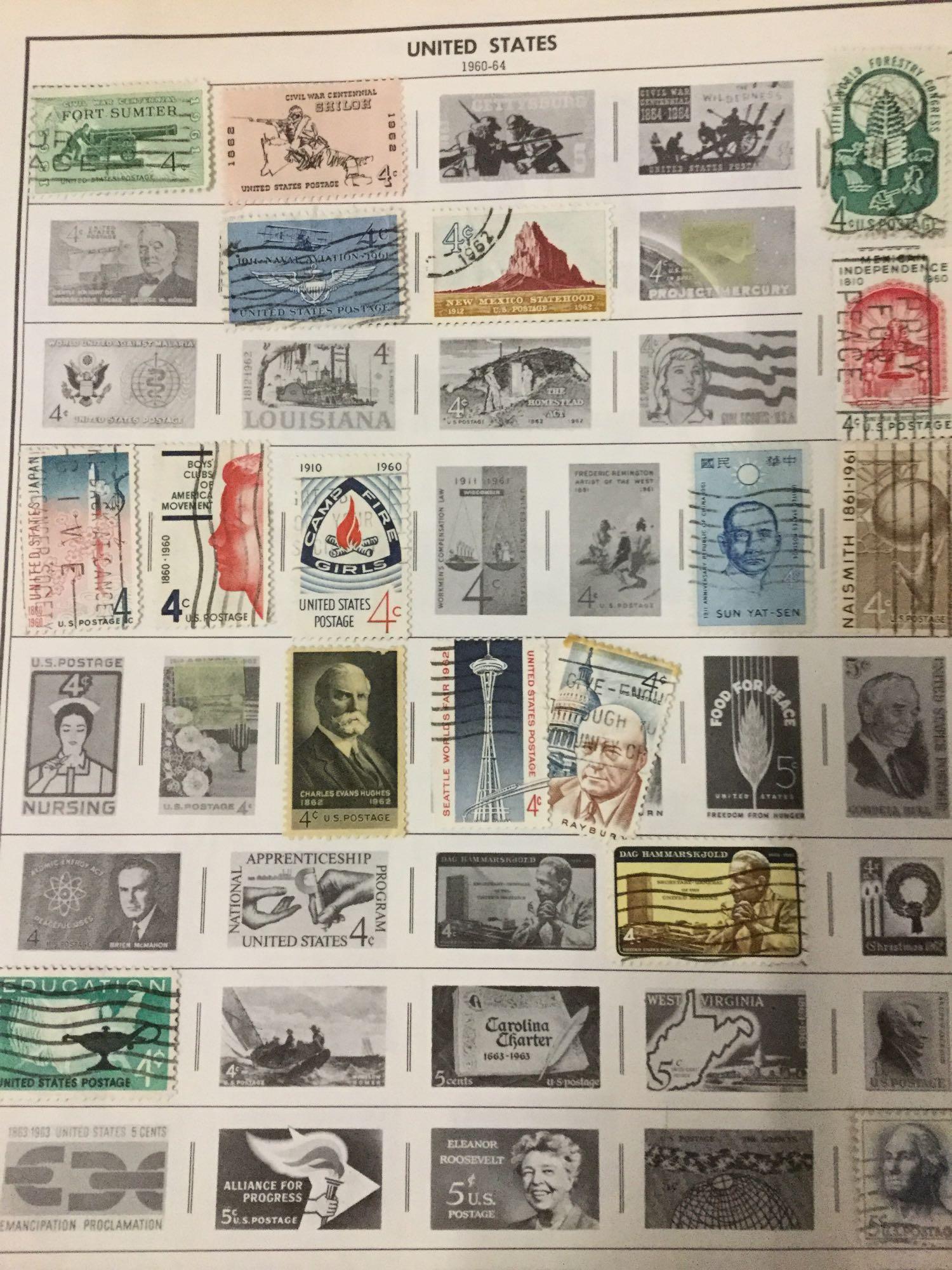 Large lot of antique and vintage stamps incl. 20th century German stamps, 30's-40's Hungarian,