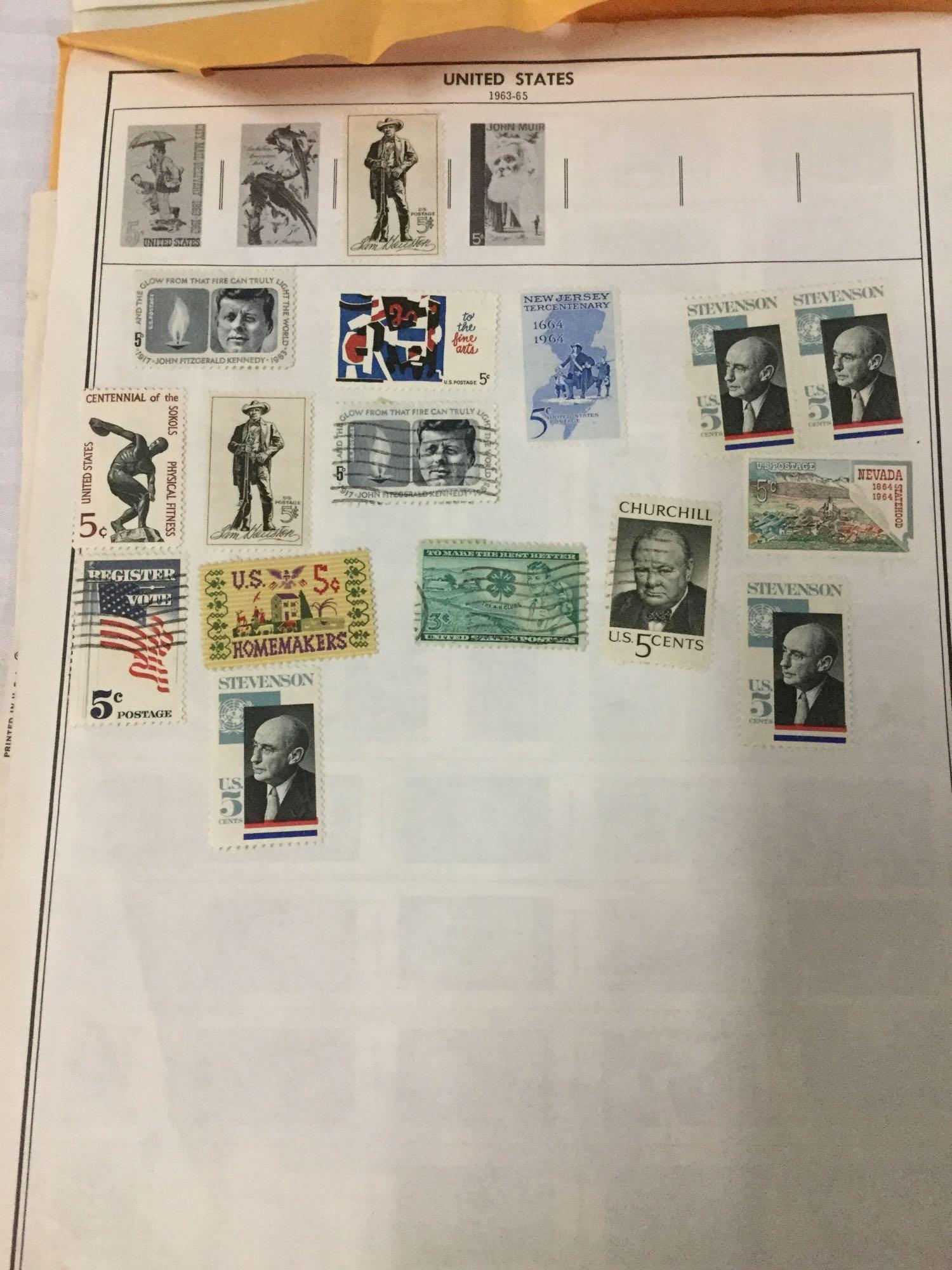 Large lot of antique and vintage stamps incl. 20th century German stamps, 30's-40's Hungarian,