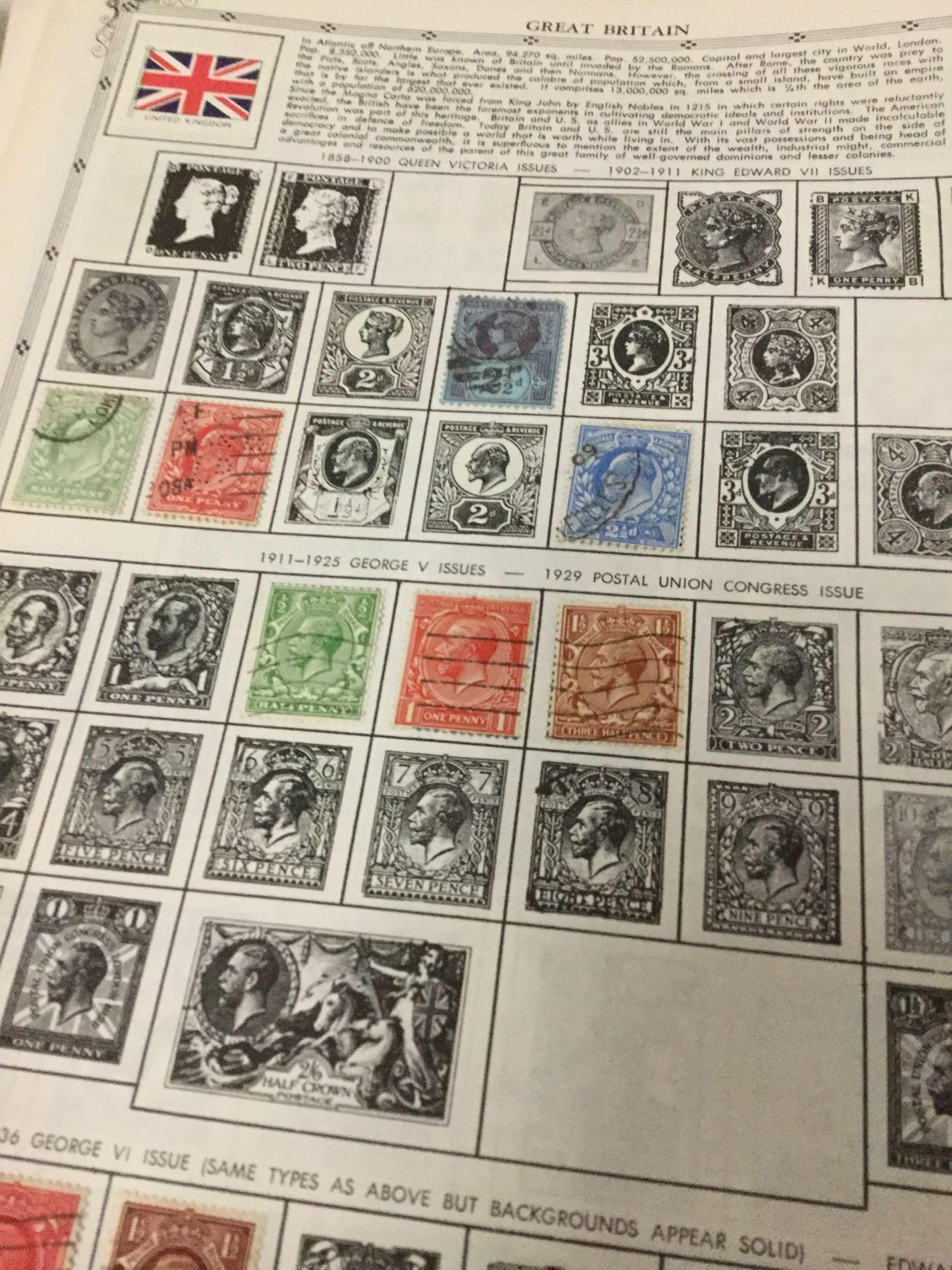 Large lot of antique and vintage stamps incl. 20th century German stamps, 30's-40's Hungarian,