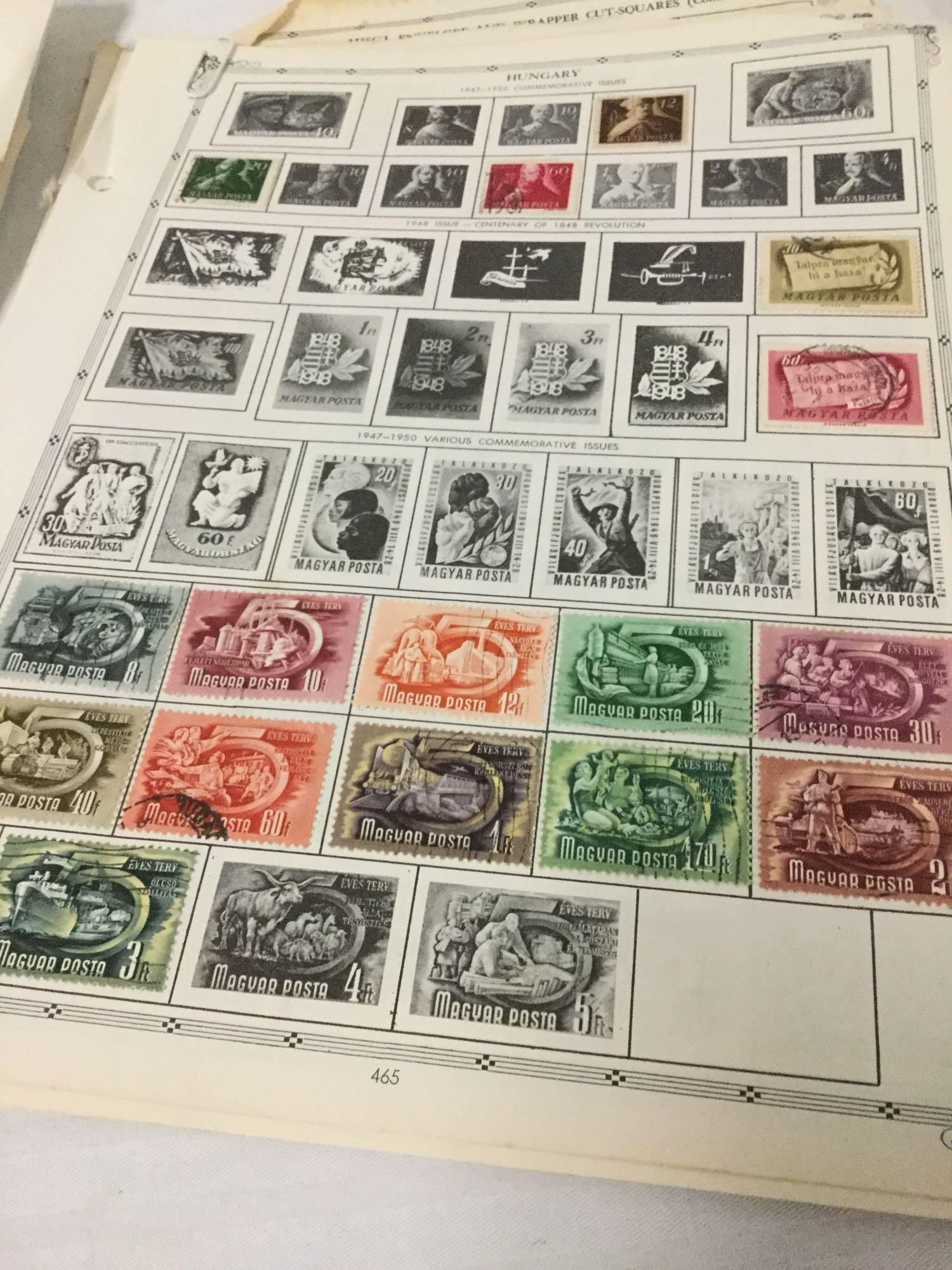 Large lot of antique and vintage stamps incl. 20th century German stamps, 30's-40's Hungarian,