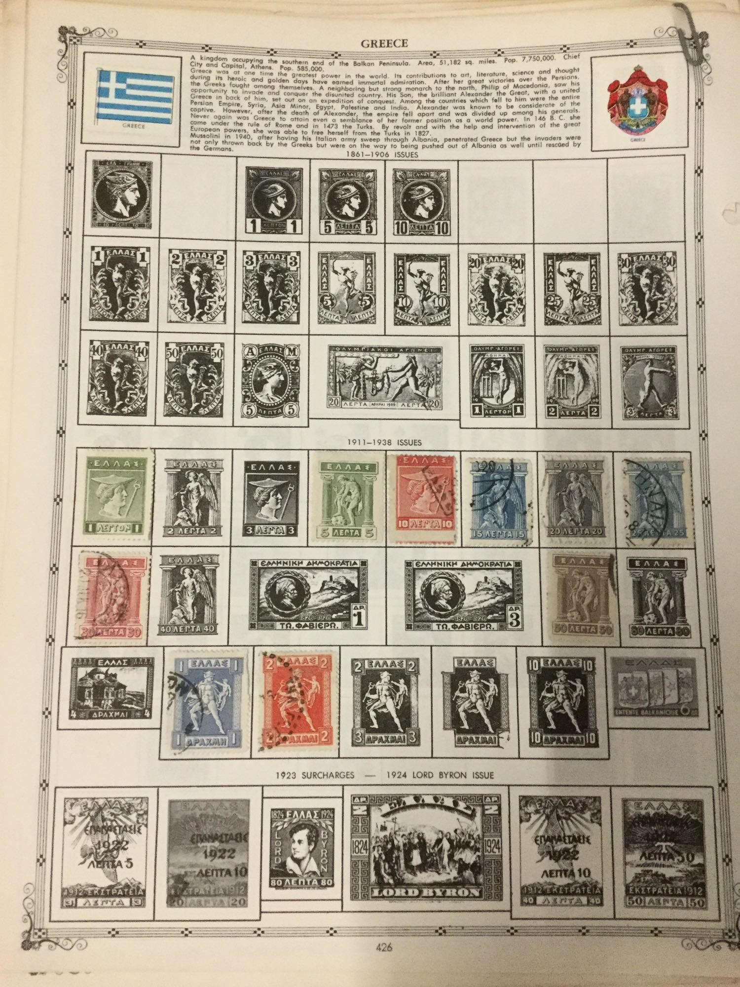 Large lot of antique and vintage stamps incl. 20th century German stamps, 30's-40's Hungarian,