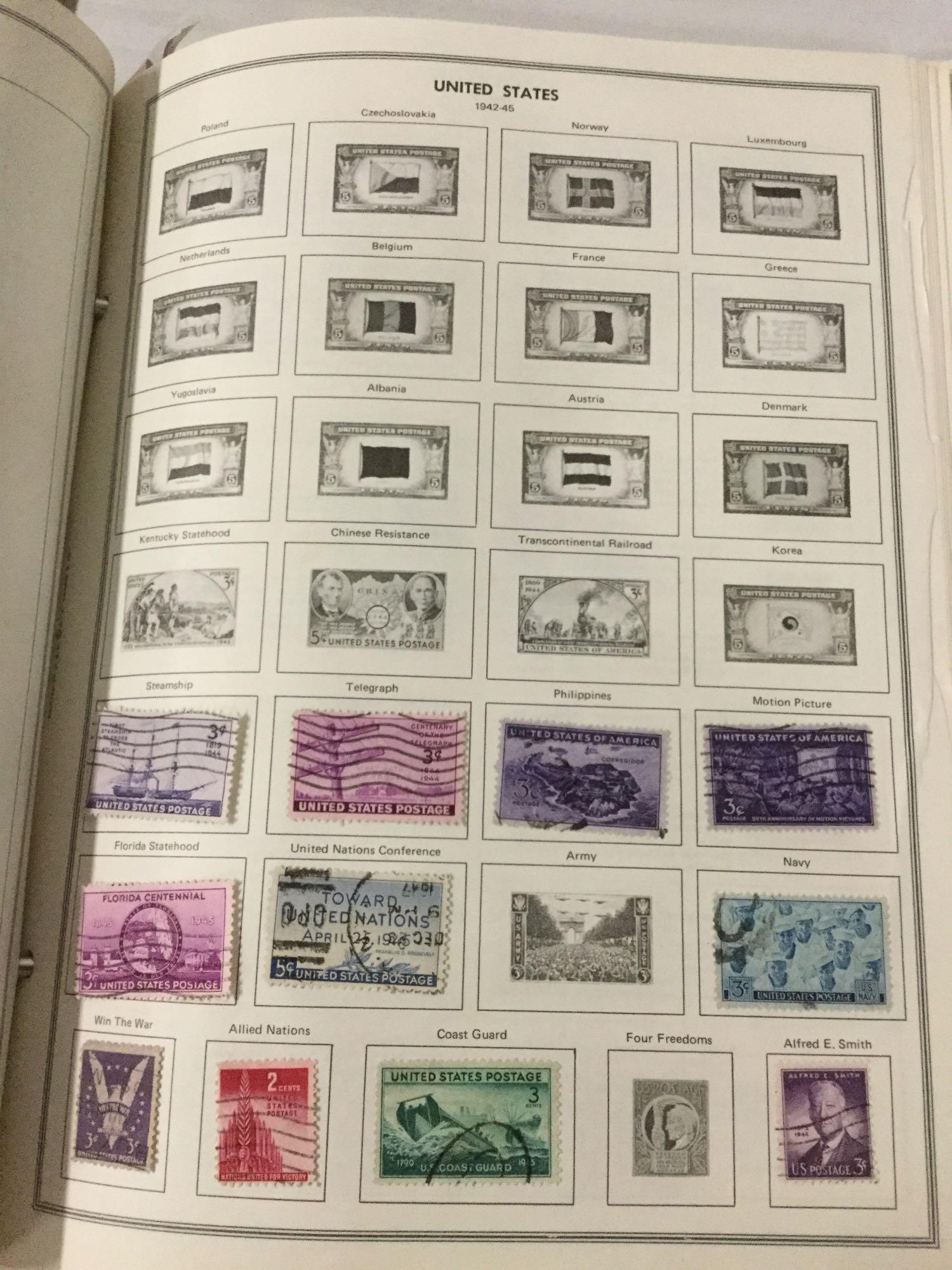 Lot of 11 stamp albums w/ various collections incl. 19th & 20th Century US stamps - see pics/desc