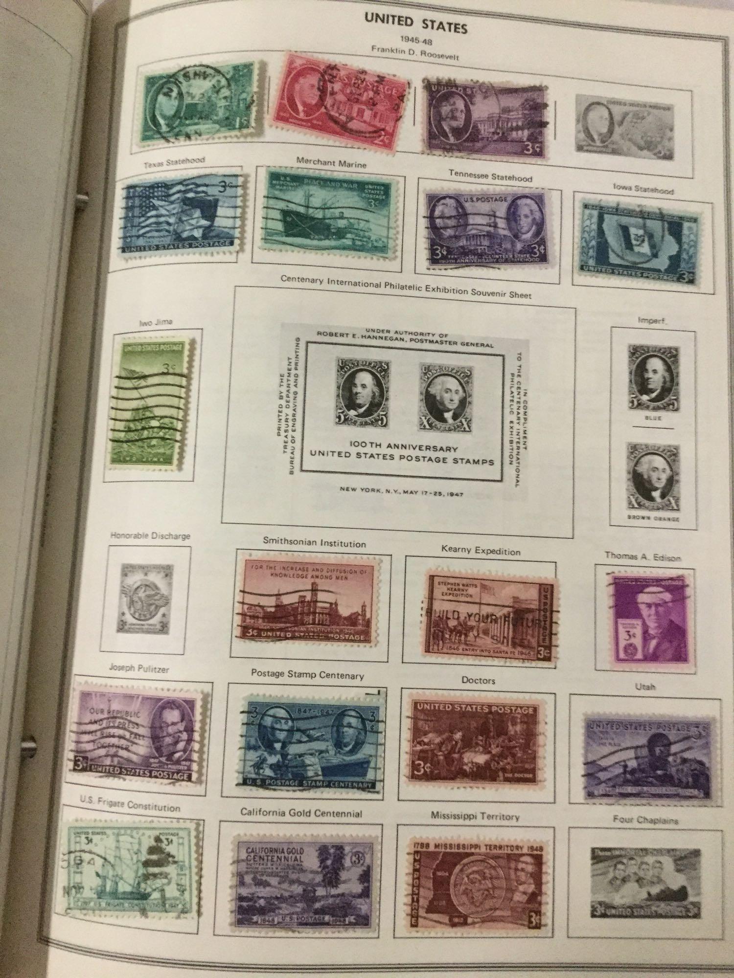 Lot of 11 stamp albums w/ various collections incl. 19th & 20th Century US stamps - see pics/desc