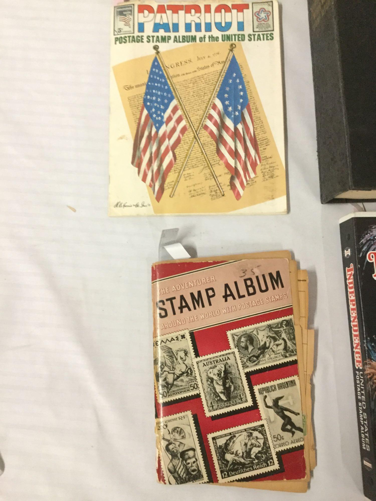 Lot of 11 stamp albums w/ various collections incl. 19th & 20th Century US stamps - see pics/desc