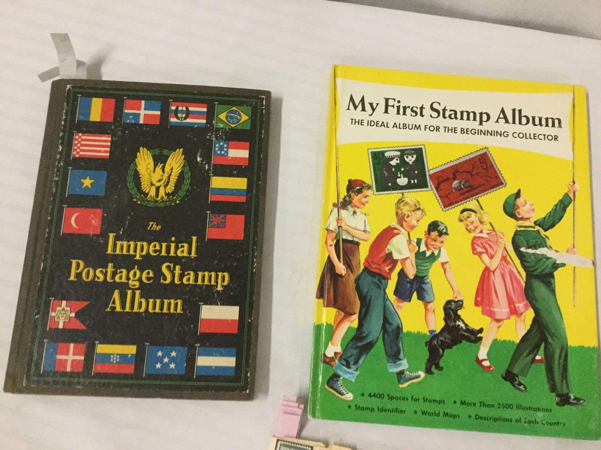 Lot of 11 stamp albums w/ various collections incl. 19th & 20th Century US stamps - see pics/desc