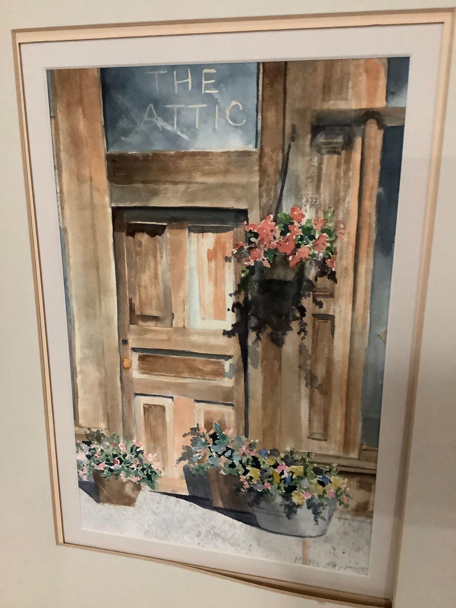 Original watercolor painting - Welcome by Mary Seymour, approx 16.5x20 inches