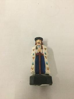 German hand carved figurine of a medieval scholar during the Sixteenth Century Reformation Period.