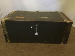 3 vintage 60's-70's military footlocker trunks incl. 1 by Texas Trunk Co & 1 by Economy MFG co