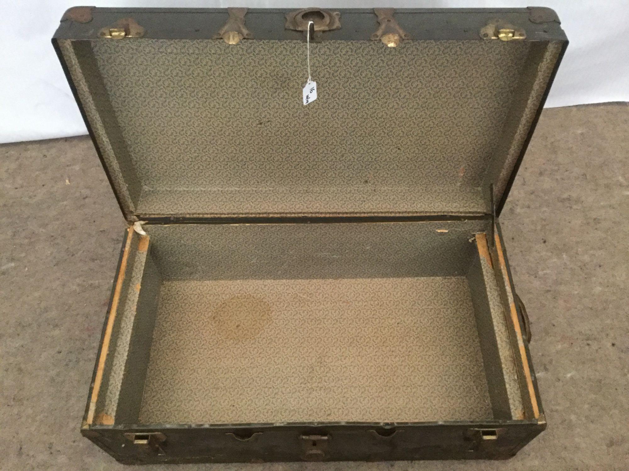 Pair of 2 vintage steamer trunks or footlockers in fair cond