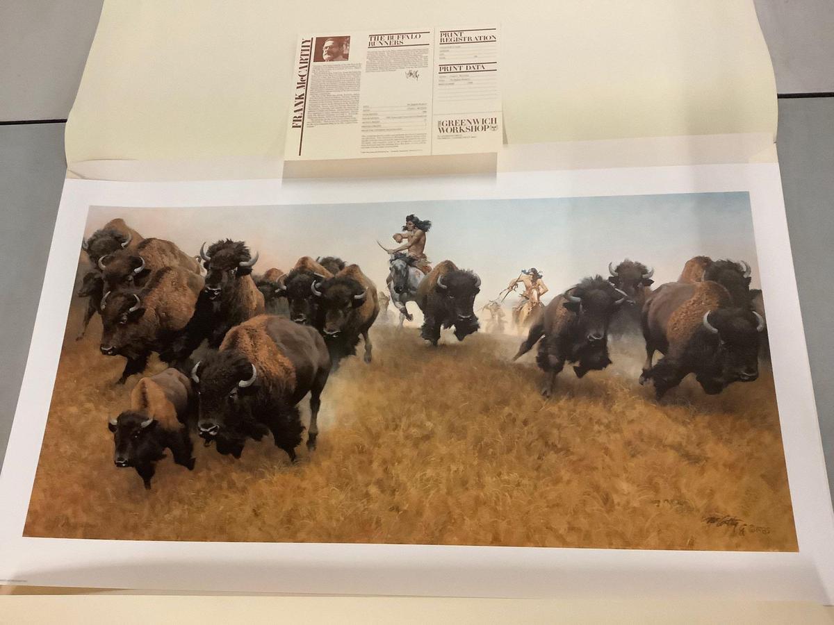 "The Buffalo Runner" by Frank McCarthy signed & #'d 776/1000 limited edition print