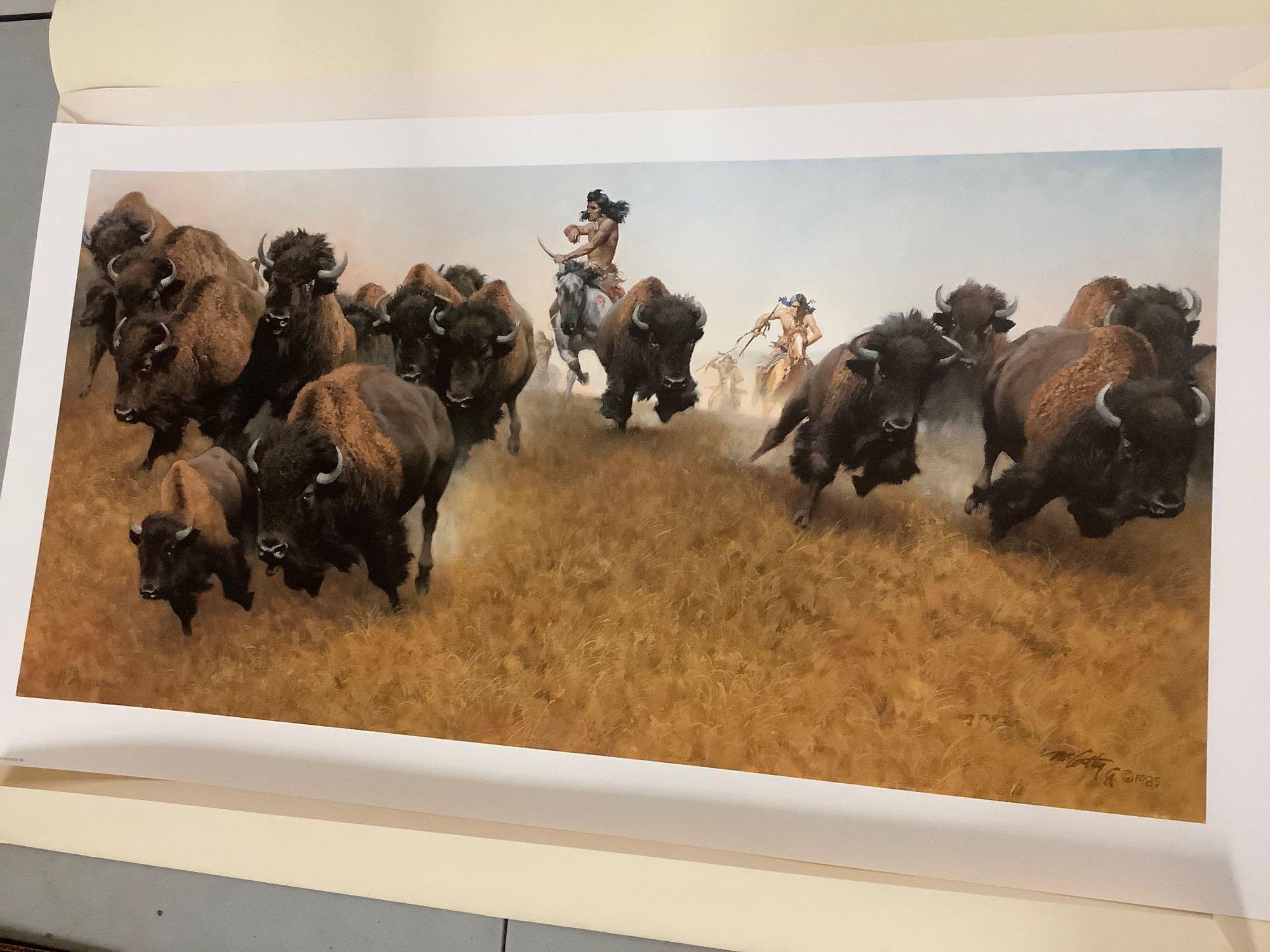 "The Buffalo Runner" by Frank McCarthy signed & #'d 776/1000 limited edition print