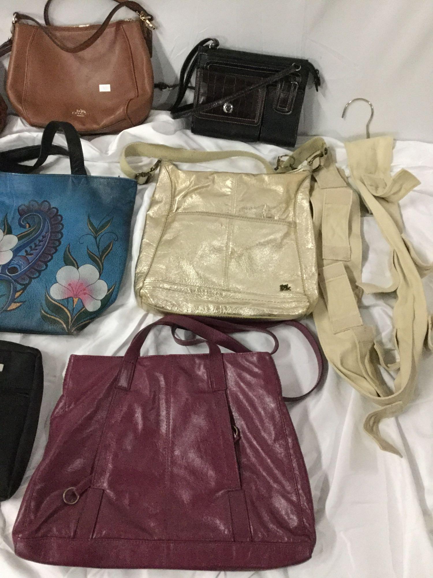 9x ladies purses handbags shoulderbag plus bag hanger Coach Baggallini Anuschka Sak