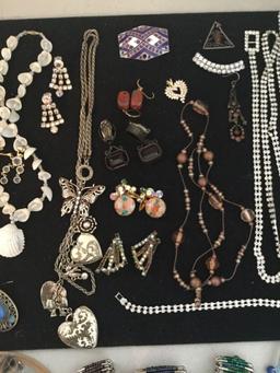 Beautiful collection of estate necklaces, bracelets, and earrings