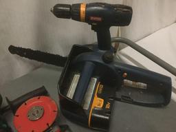 Six tools and one charging station, incl Ryobi,Milwaukee, Makita See description