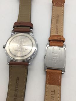 Pair of Timex watches, one is Indglo WR 350m.