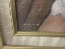 No Place To Go - framed Red Skelton ltd ed repro canvas print w/COA, #'d 1043/5000, & signed