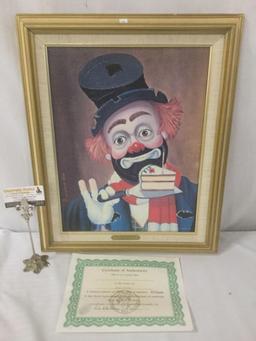 Freddies Birthday - framed Red Skelton ltd ed repro canvas print w/COA, #'d 319/2000, & signed