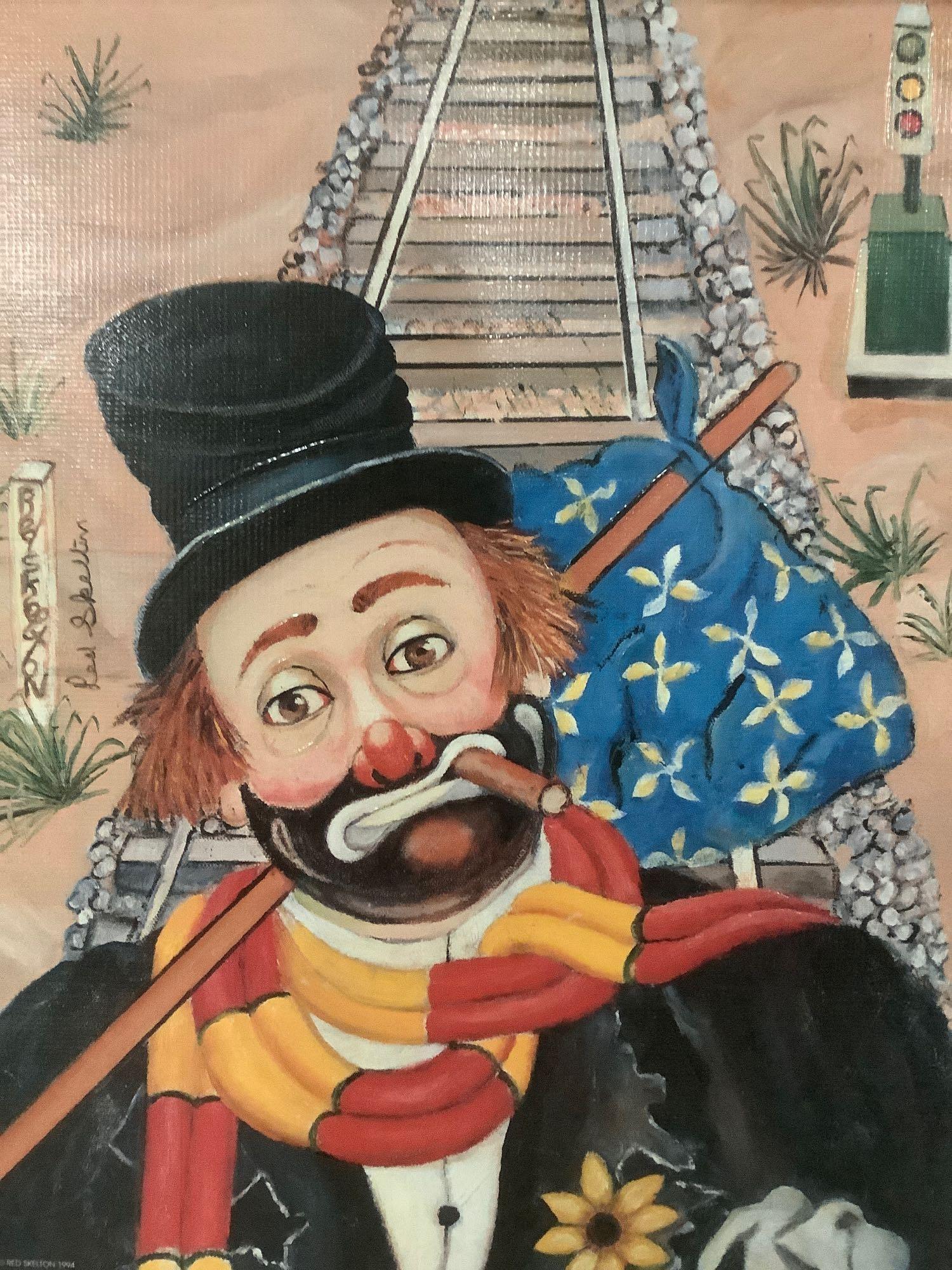 The Traveler - framed Red Skelton ltd ed repro canvas print w/ COA, #'d 732/2500 & signed