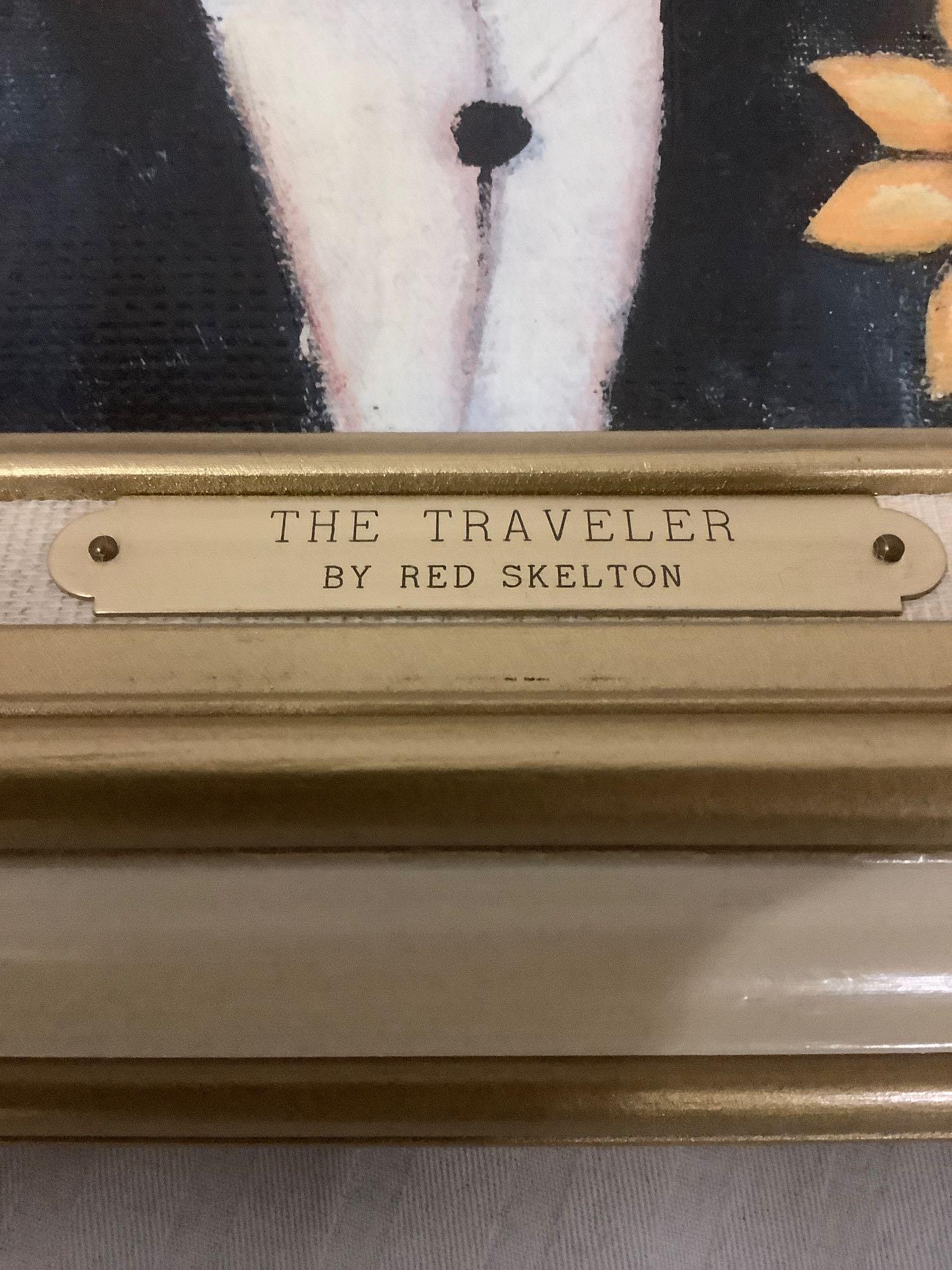 The Traveler - framed Red Skelton ltd ed repro canvas print w/ COA, #'d 732/2500 & signed