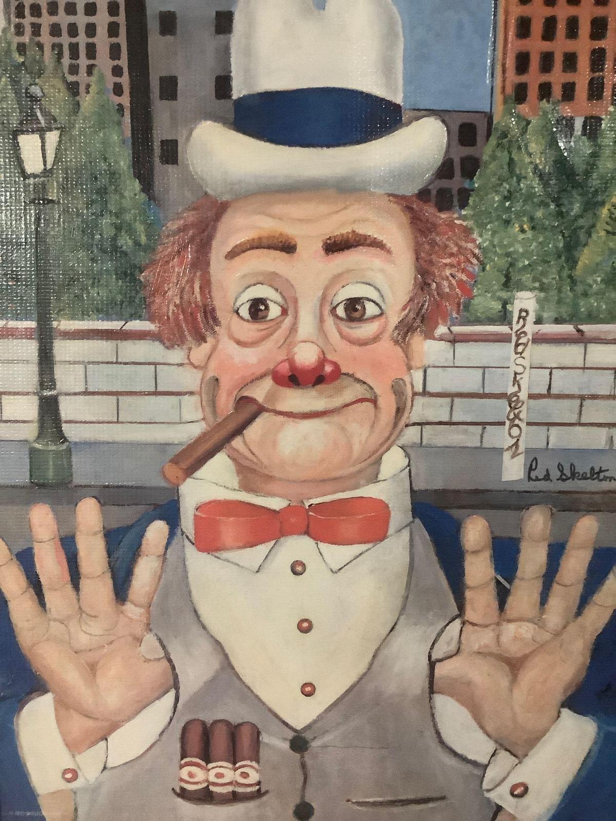 The Politician - framed Red Skelton ltd ed repro canvas print w/ COA, #'d 665/2500 & signed.