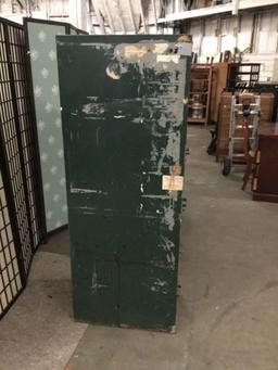 Vintage Seattle US Navy filing cabinet. One broken handle. approx 64x24x18 inches.