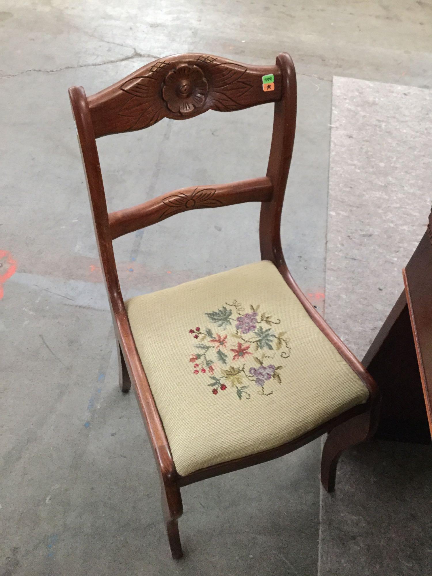 Vintage Sears and Roebuck converged sewing machine desk with chair.