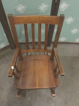 Vintage child?s rocking chair.