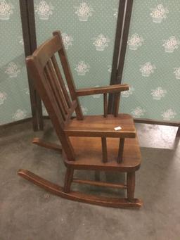 Vintage child?s rocking chair.