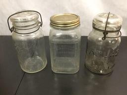 18 pc collection of antique & vintage Ball, Reliance & Atlas mason jars