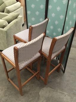 3x upholstered high chairs