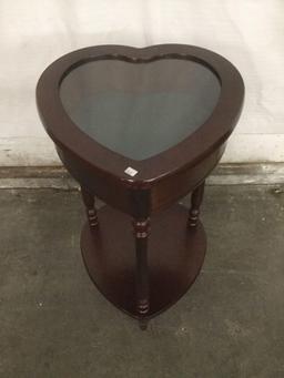 Powell Furniture heart shaped display stand end table