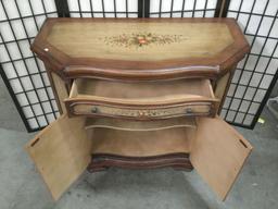 Antique style sideboard cabinet reproduction w/ floral designs & 1 drawer