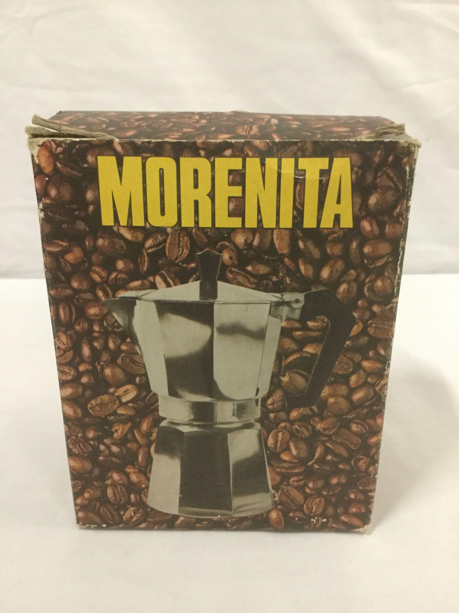 Morenita Coffee Maker w/ original box, nice condition w/ paperwork.