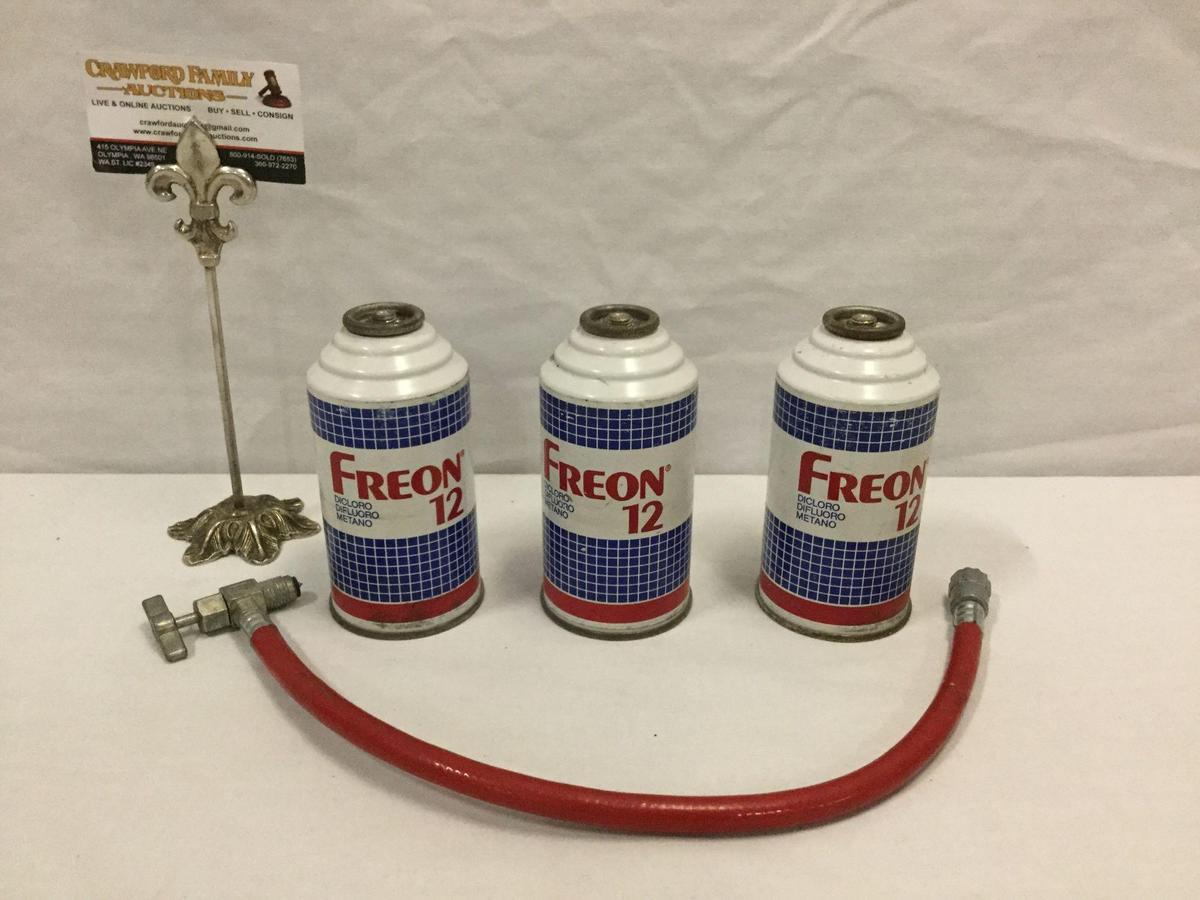 FREON 12: 3 cans w/ hose