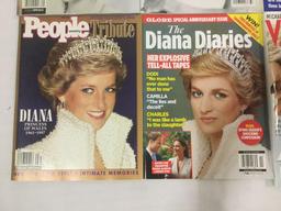 7 vintage magazines & TV Guides with Princess Diana cover pages - Vanity Fair, People, etc