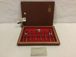 Mid century stainless steel Kalmar Seafood Set flatware in presentation box - good cond, lightly use