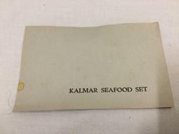 Mid century stainless steel Kalmar Seafood Set flatware in presentation box - good cond, lightly use