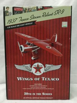 Texaco Wings of Texaco series 1:30 Scale Die Cast model airplane. 1937 Texaco Stinson Reliant SR-9.