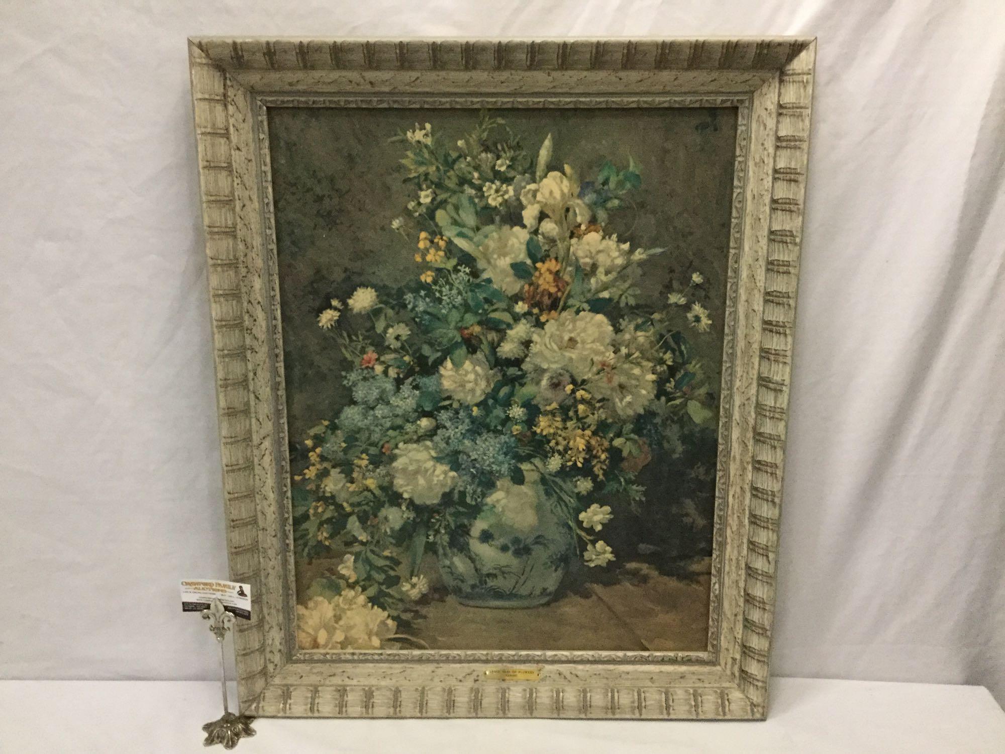 Framed print - Large Vase of Flowers - by Renoir, from Windsor Art Products (made in USA)