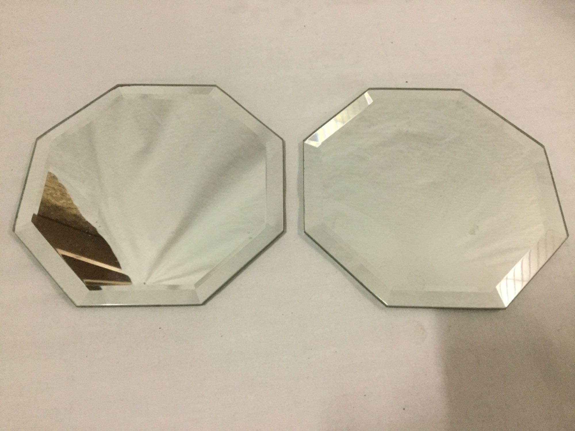 Set of 2 new party lite mirrors and a vintage brass watering can