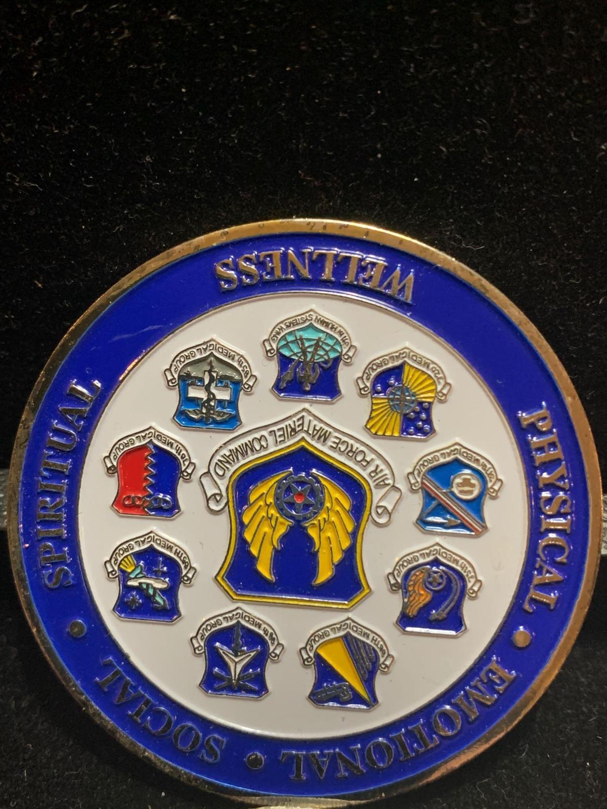 Large Challenge Coin: Presented by the Command Surgeon/ Air Force Material Command