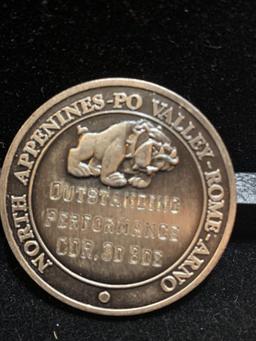 Challenge Coin : North Apennines-Po Valley Rome Arno / Outstanding Performance CDR 3D BDE