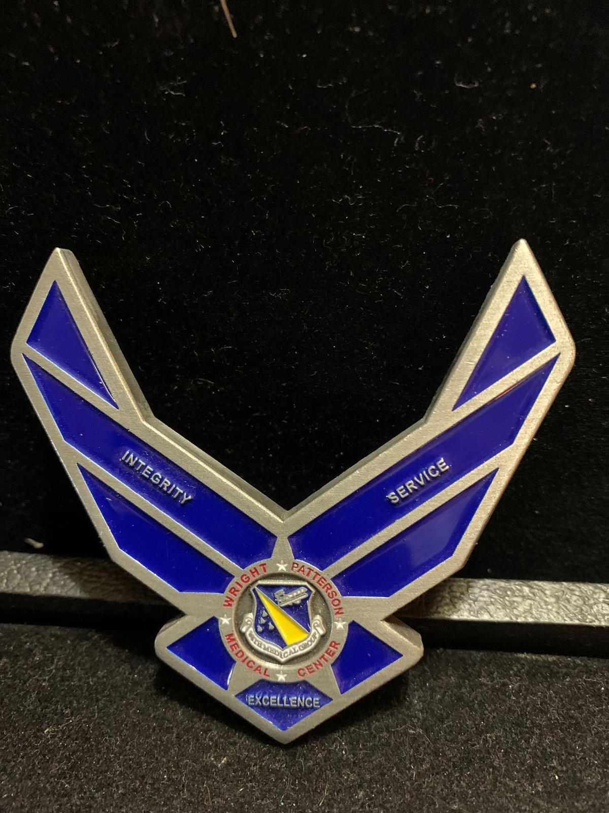 Unique Challenge Coin : Wright Patterson Medical Center /Integrity / Service / Excellence