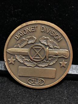 RARE Challenge coin:7th Infantry Division / Masters of the night / Light fighter/ Bayonet Div. JLB