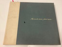 Grandma Moses hardbound art book, approx. 13.5 x 12.5 inches. Shows wear, binding split at book?s