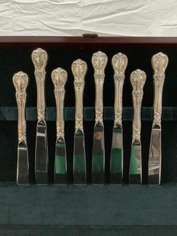 Sterling silver Towle - Old Master flatware set w/ case, approx. weight 2230 grams.